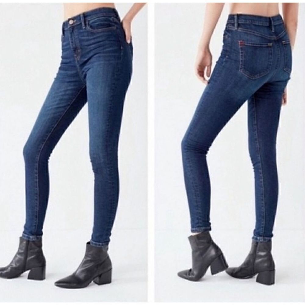 BDG Women’s Size 25W Twigg High Rise Skinny Ankle Blue Denim Jeans Dark Wash